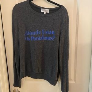 Wildfox, Gray, size s sweatshirt